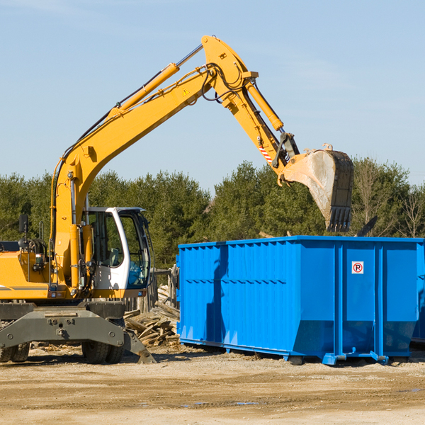 what are the rental fees for a residential dumpster in Grant